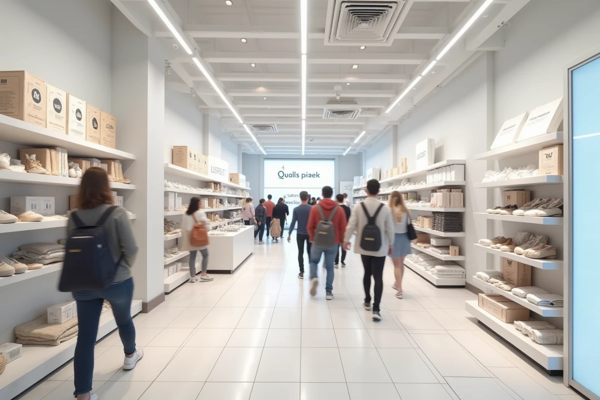 Intérieur d'un nouveau magasin ouvert dans la zone commerciale de Noyelles-Godault après le départ de C&A